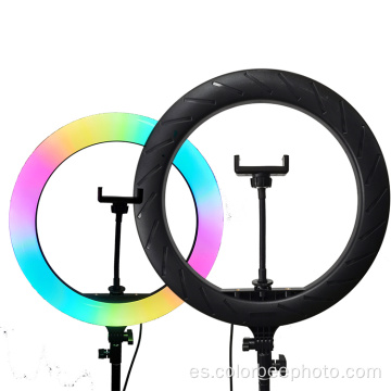 Anillo de luz rgb de 14 &#39;&#39; alimentado por USB con trípode